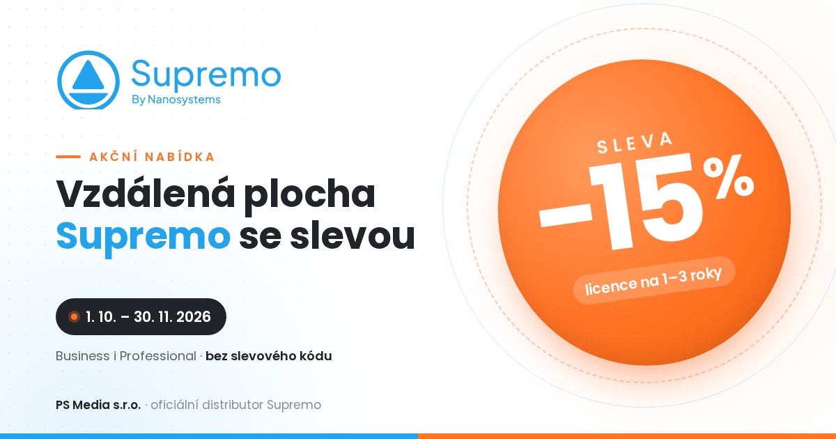 Akce: Supremo se slevou 15 % do 30. 11. 2026